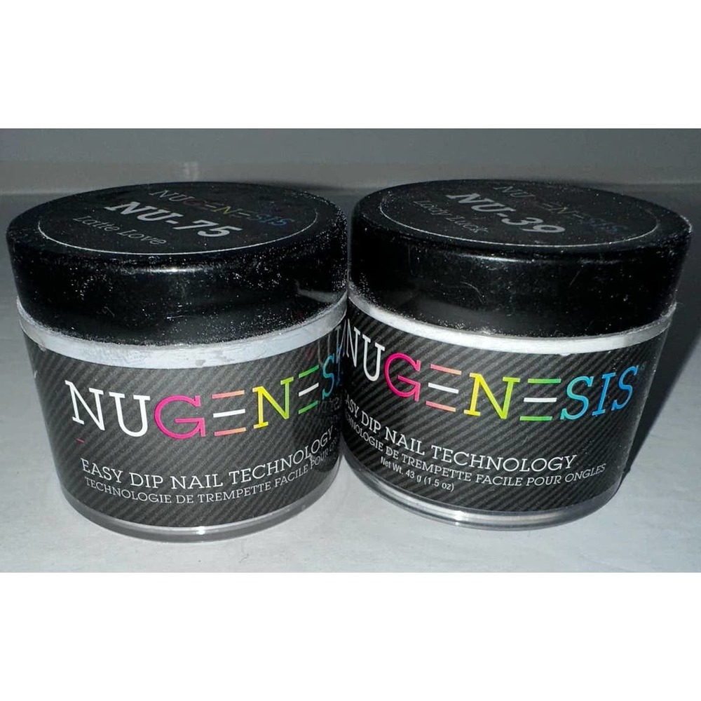 NUGenesis Nail Dipping Powder Latte Love and Lady‎ Luck